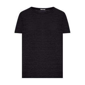 Transit Women Crew Neck T-Shirt In Melange Effect Linen